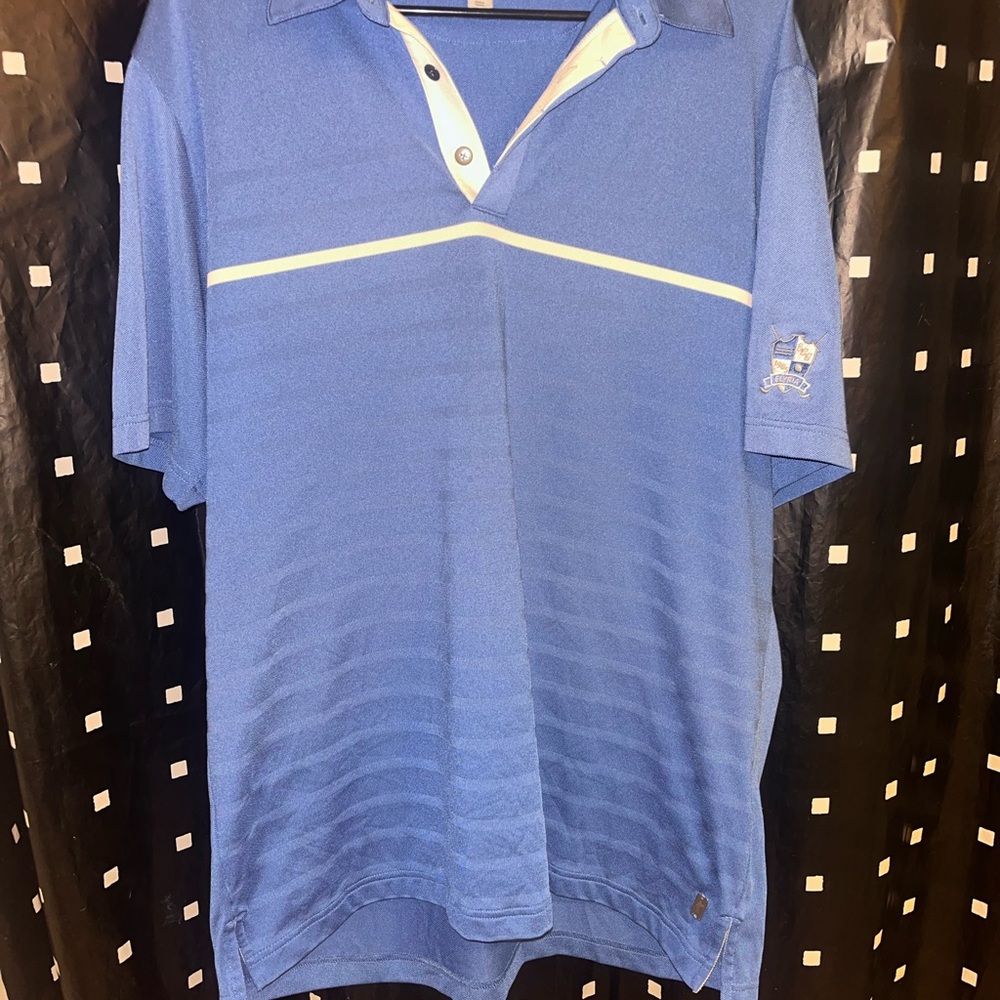 Ashworth Men's Blue Polo Shirt